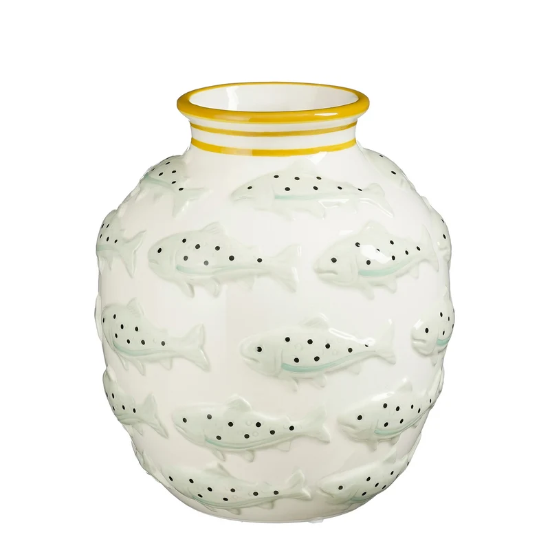 Vase Fisch grün - H21xT18,5cm