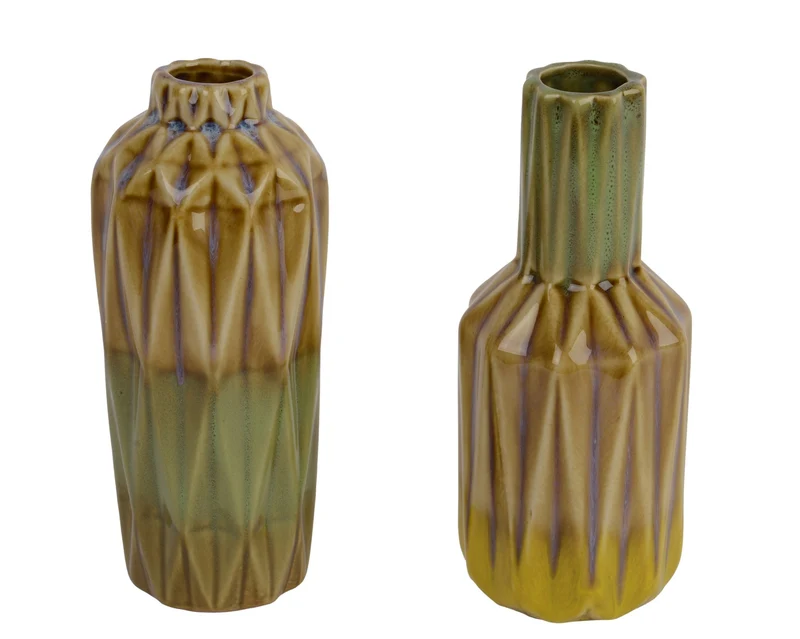 Vase Porzellan 2-fach sortiert 6,5 cm x 15,5 cm
