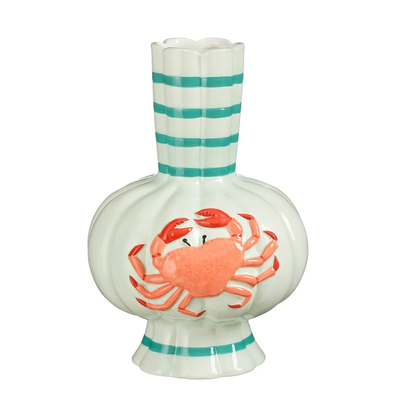 Vase Krabbe hellblau - L20xB19xH29cm