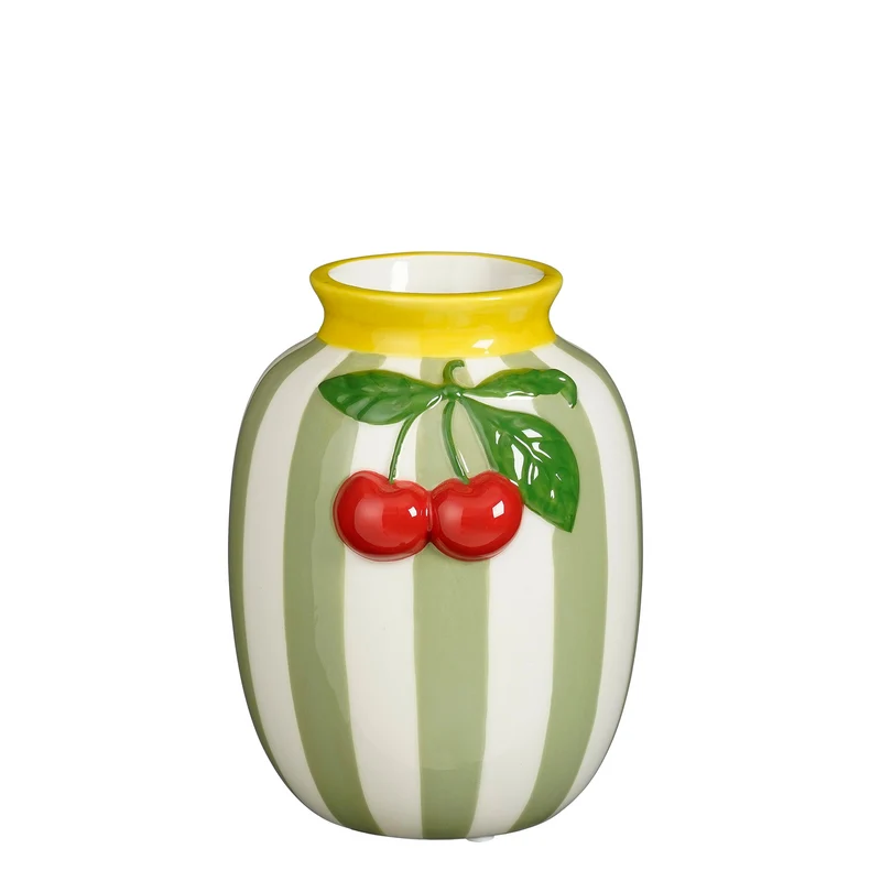 Vase Kirschen hellgrün - l13xb12xh15,5cm