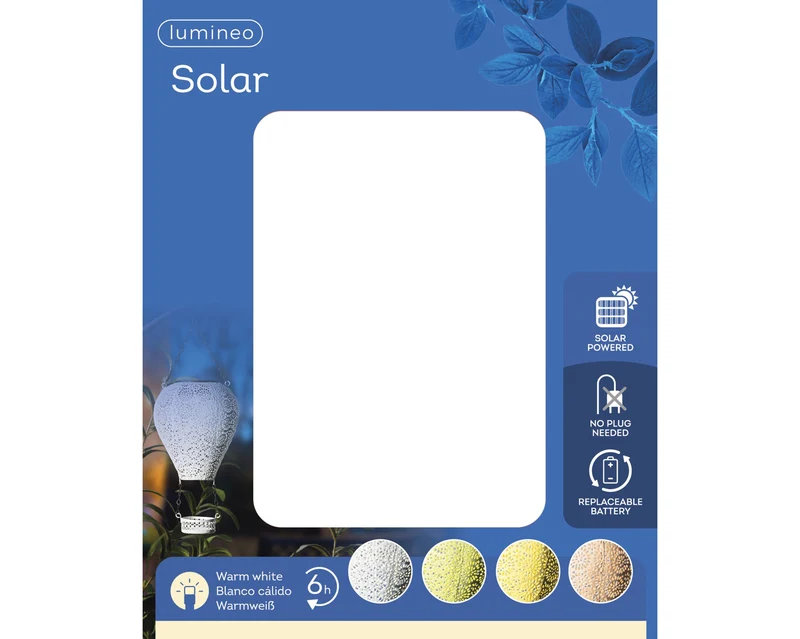 Solarballon Metall Pastell Steady 4-fach sortiert 13cm x 36cm