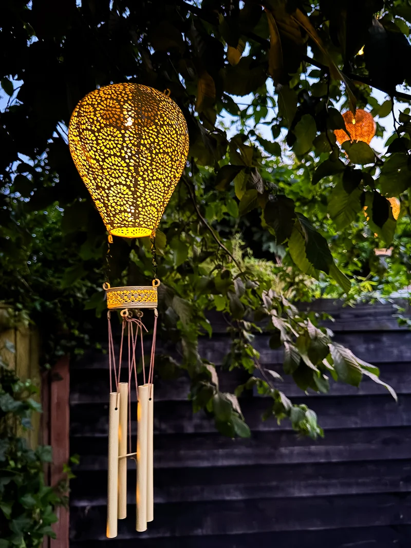 Solarballon Metall gelb steady 2-fach sortiert 13cm x 56cm