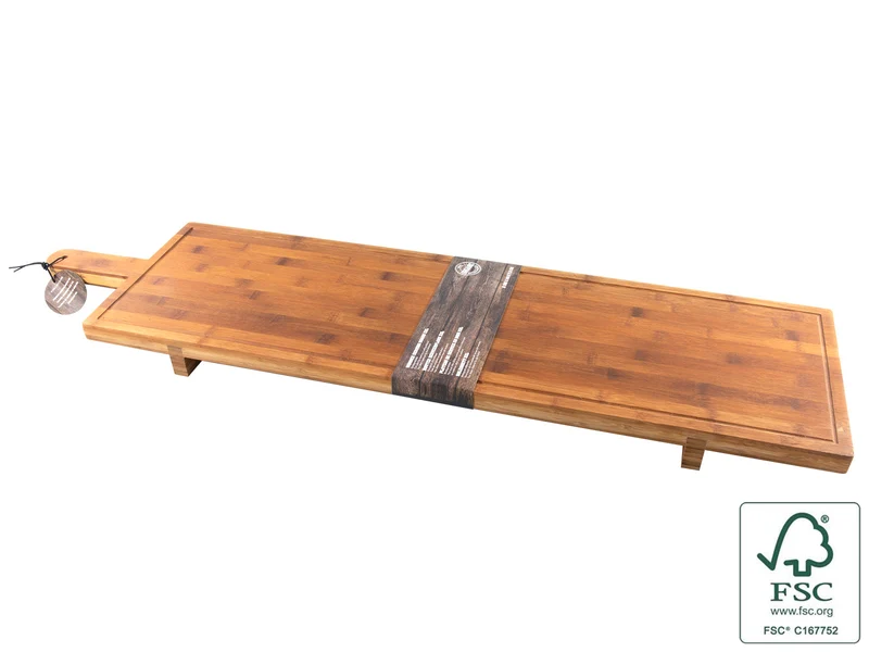 Servierplatte XXL Bambus 100x26x5,5cm