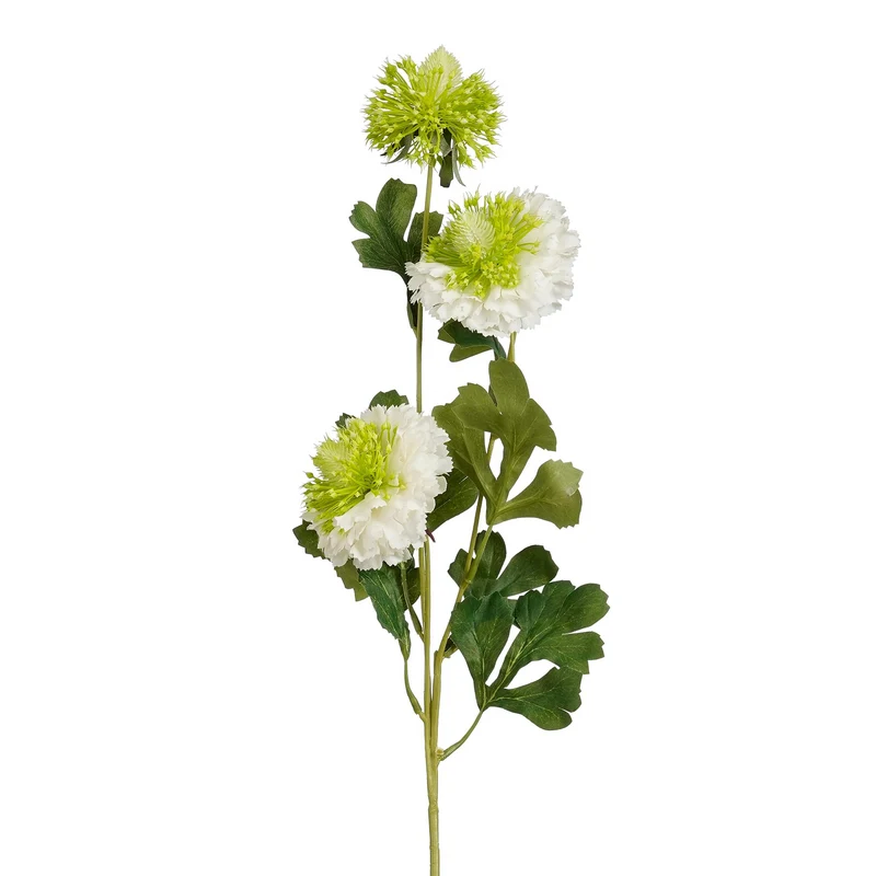 Pompon weiß real touch - l77cm