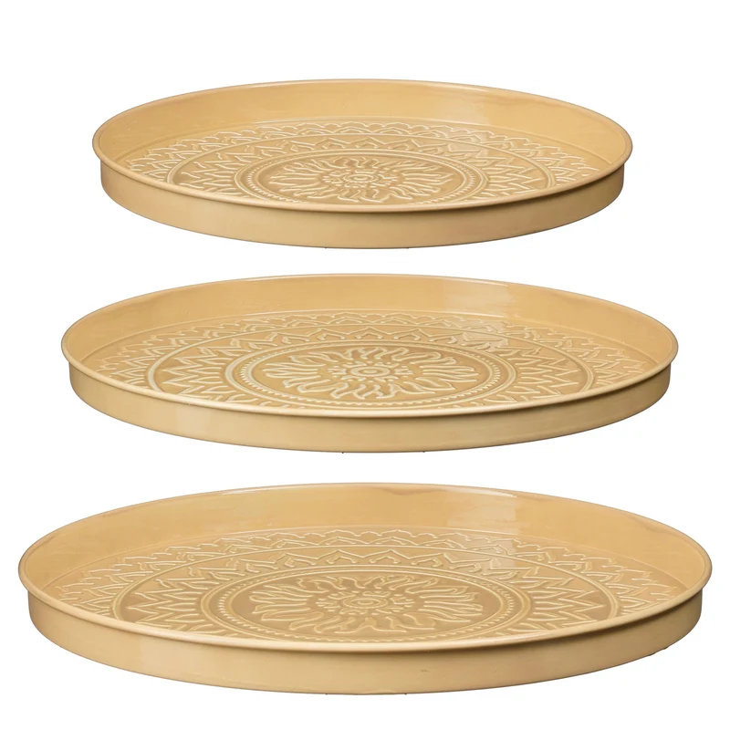 Medina Tablett Beige 3er Set - h3xt40cm