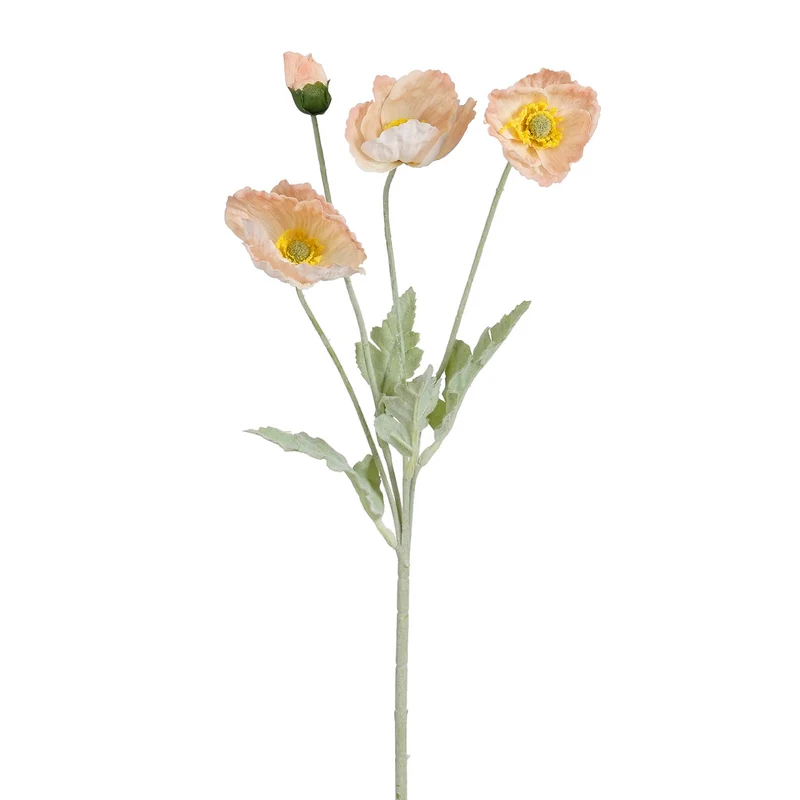 Mohn Pfirsich Real Touch - L61cm