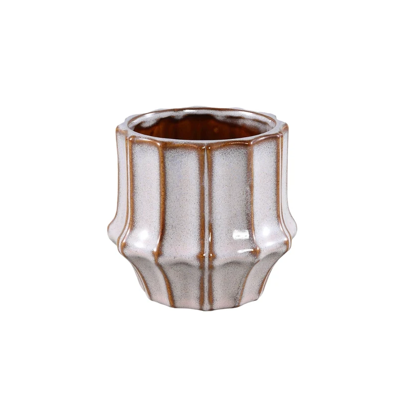 Blumentopf Skyper beige/rosa D12 H12 cm