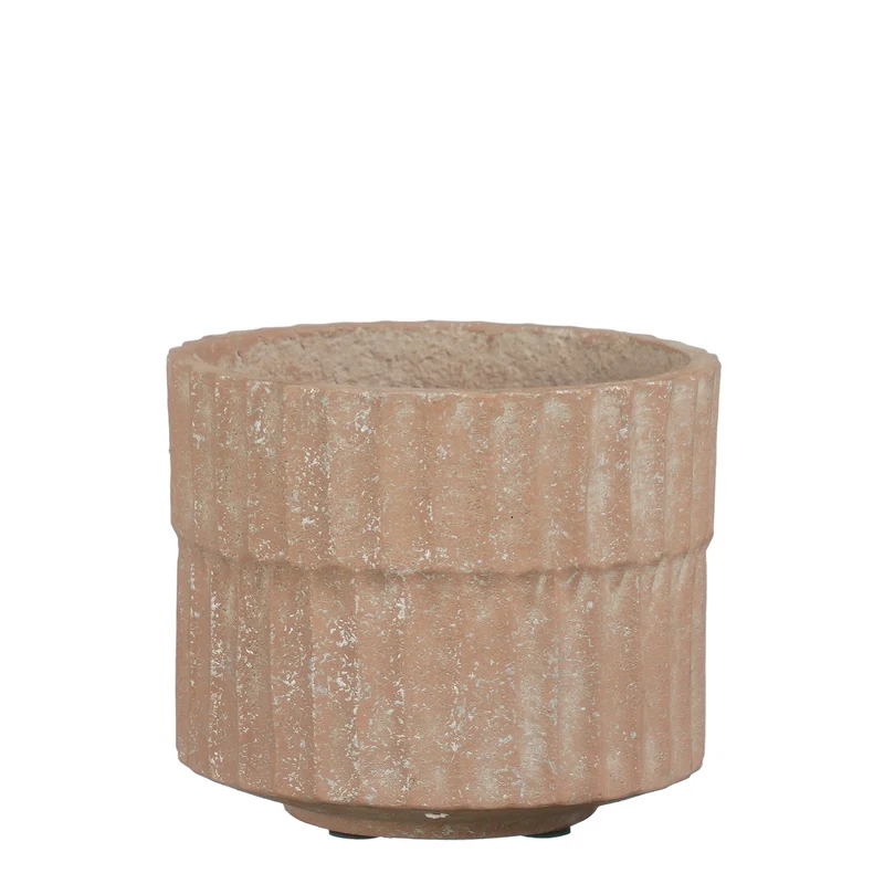 Apiro Topf rund rosa - h12,5xd15,5cm