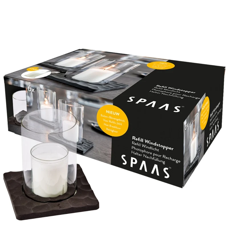 6x Spaas Teelichthalter Windstopper exkl. Nachfüllungen D11 H11,5 cm