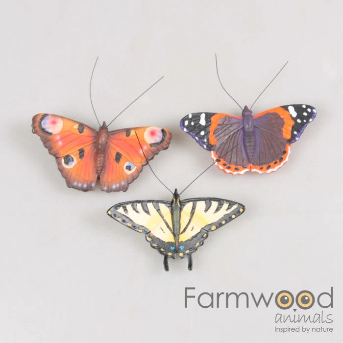 SCHMETTERLING WAND 3 ASSORTIERT 10X2X5.5 CM