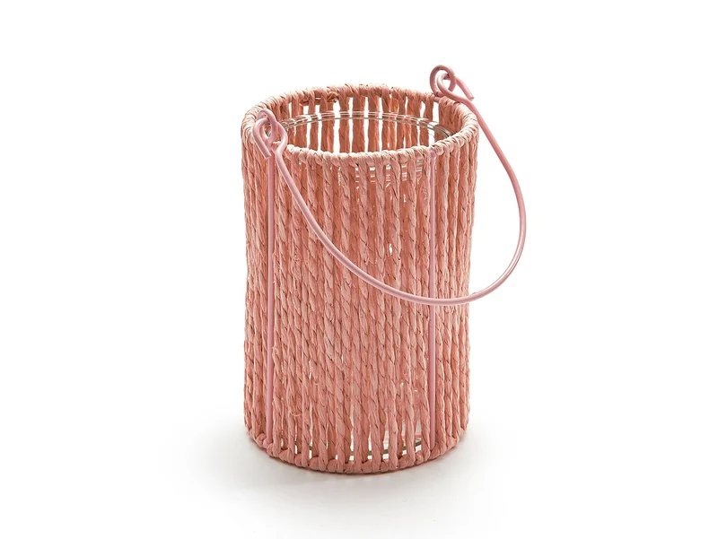 Laterne rund 'Lumière' nude pink 16cm