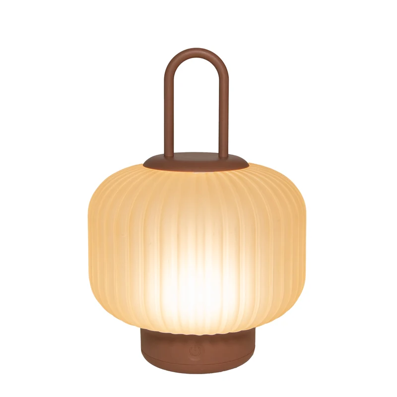 IP44 PORTABLE GLASLATERNE 18X25CM TERRA