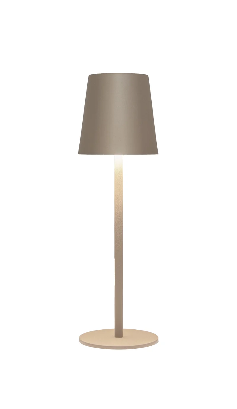 TISCHLEUCHTE USB WIEDERAUFLADBAR MINI 27,5X7CM SAND