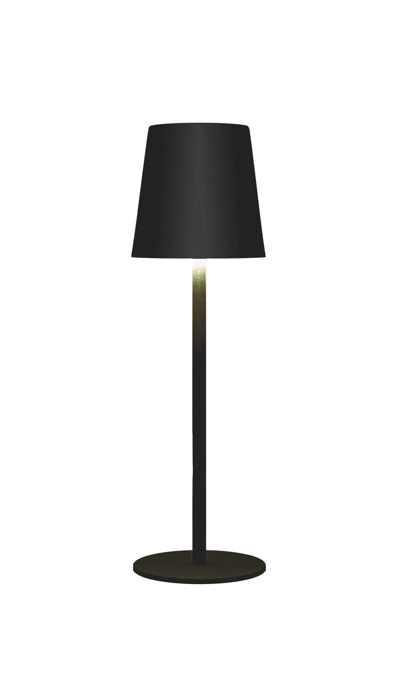 TISCHLEUCHTE USB WIEDERAUFLADBAR MINI 27,5X7CM SCHWARZ