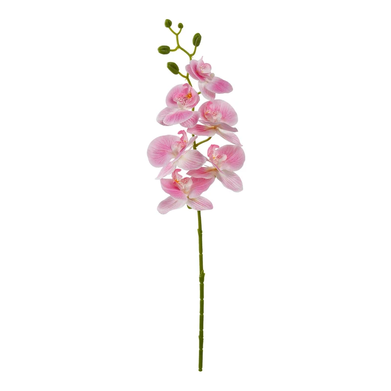 Orchideenzweig x6 Blätter 72cm Rosa