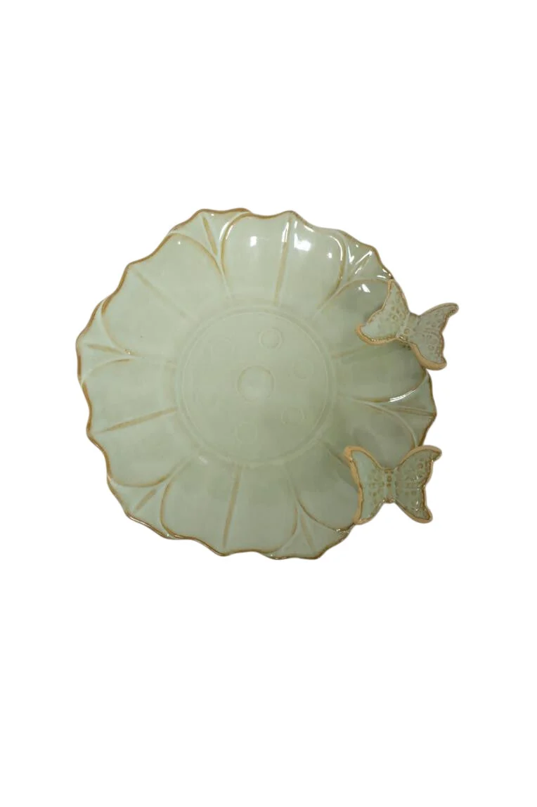 SCHALE/SCHMETTERLING PORZELLAN D15,5 GRÜN