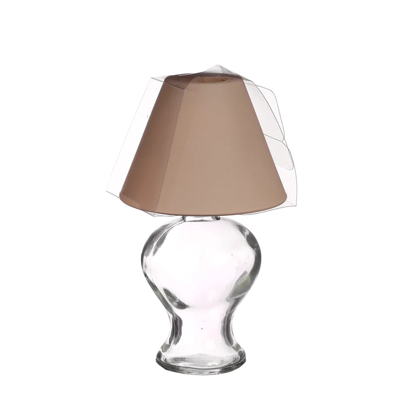 Glaslampe Amber für Teelicht Ø9 H.16 cm klar-beige