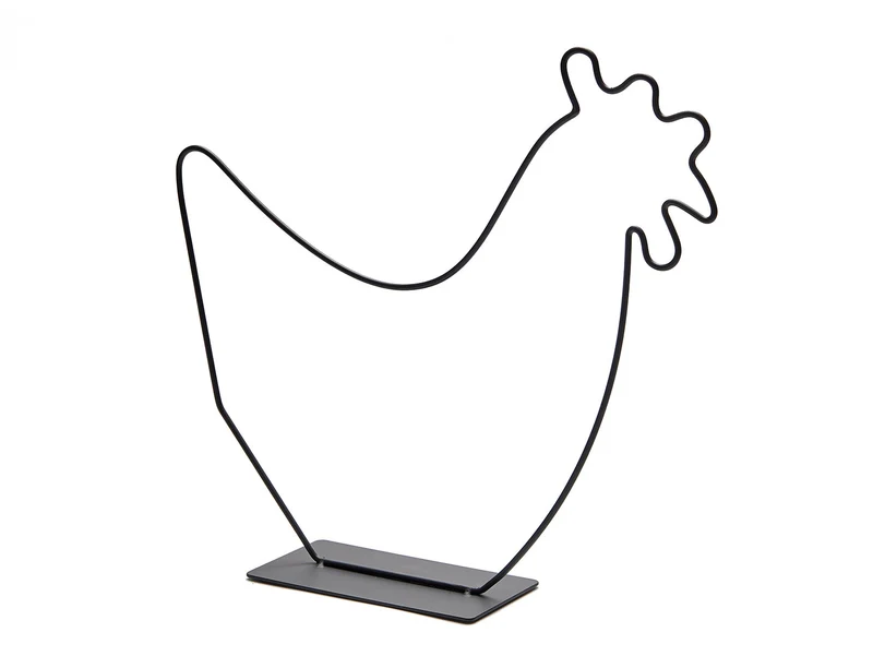 Huhn 'Dutch' 37x32cm Schwarz