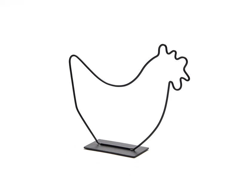 Huhn 'Dutch' 22x19cm Schwarz