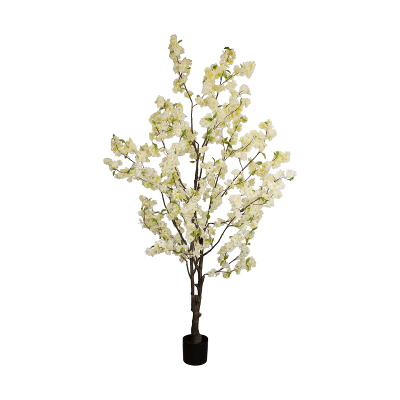 Baumpfirsichblüte künstlich 100x80x200cm Weiß