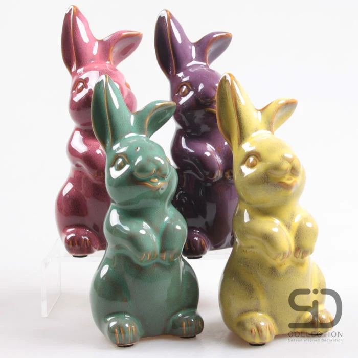 KANINCHEN VASE M SAMMIE 4er-SORTIMENT 9X8X19.5 CM KERAMIK
