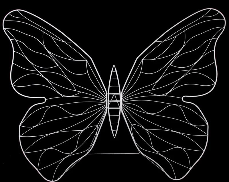 Schmetterling 'Atlas' Metall weiß 231x162cm