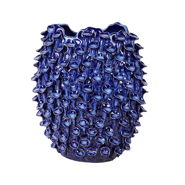 Vase Martijn Steingut 28x15x33,5cm Dunkelblau
