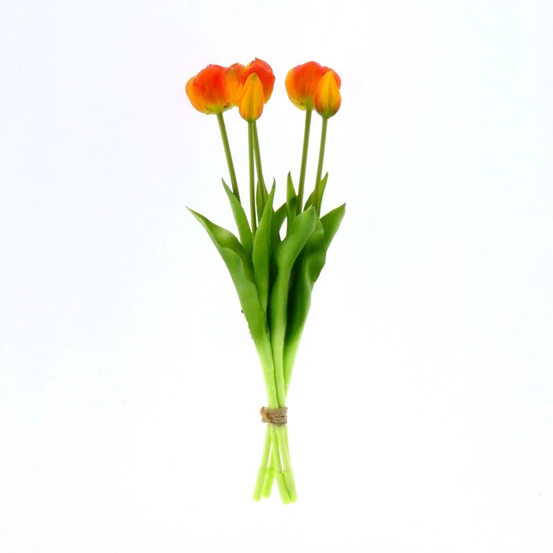 Real Touch Tulpe 'Peony' Bund x5 L43cm orange