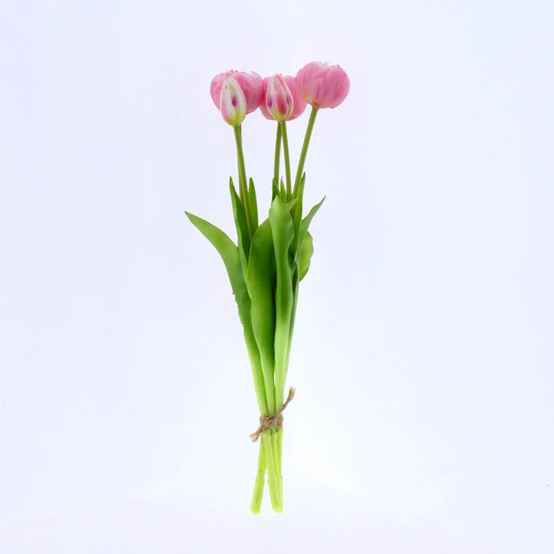 Real Touch Tulpe 'Peony' Bund x5 L43cm hellrosa