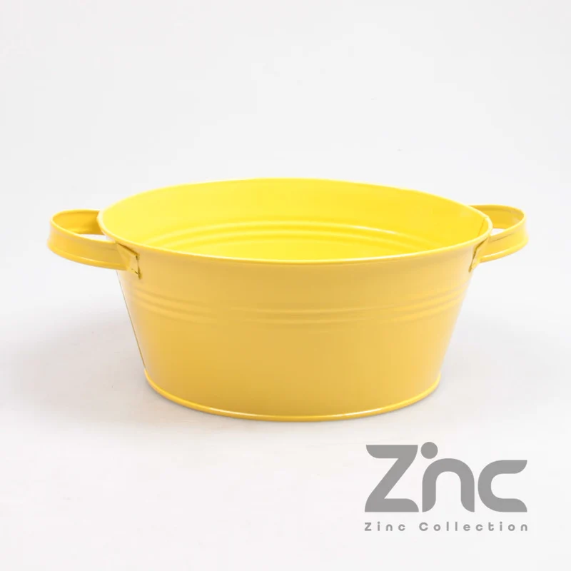 Zinkwanne 1,5 lm/Ohren D22 H9,5 B17 CM GELB