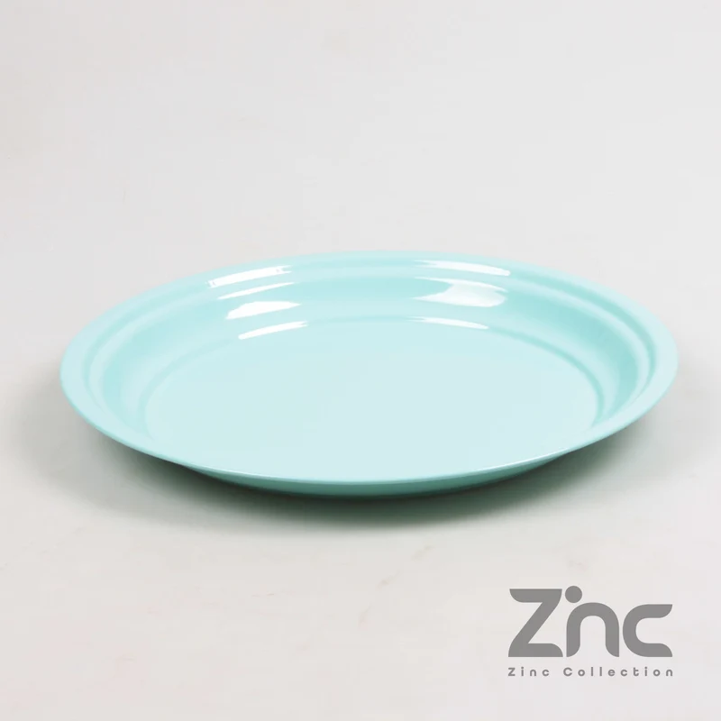 Zink-Grundplatte rund S 30 x 2,5 cm Pastelltürkis