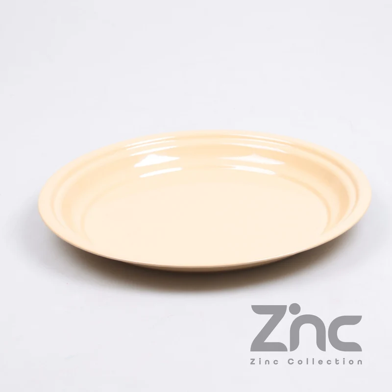 Zink-Grundplatte rund S 30 x 2,5 cm Kamel