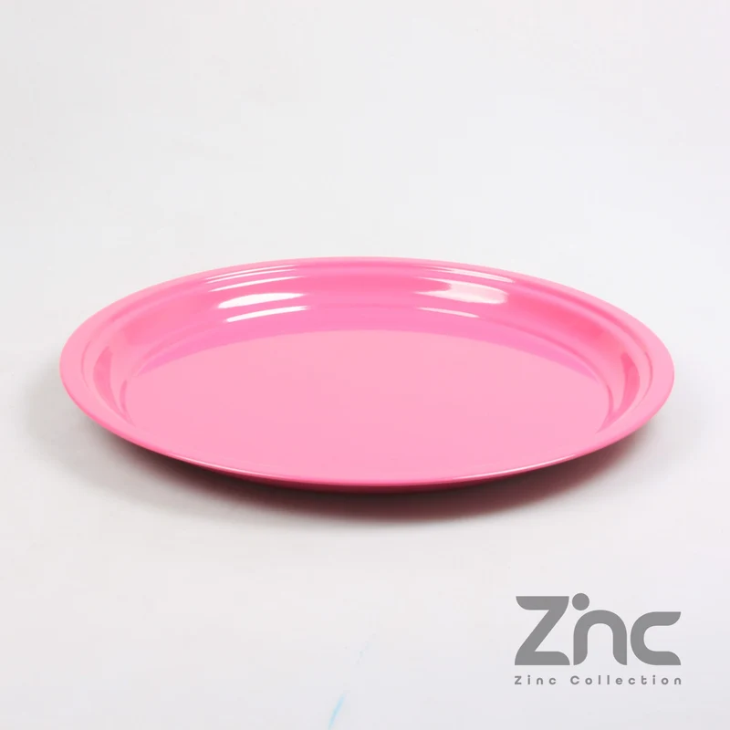 Zink-Grundplatte rund M 40 x 2,5 cm Telmagenta