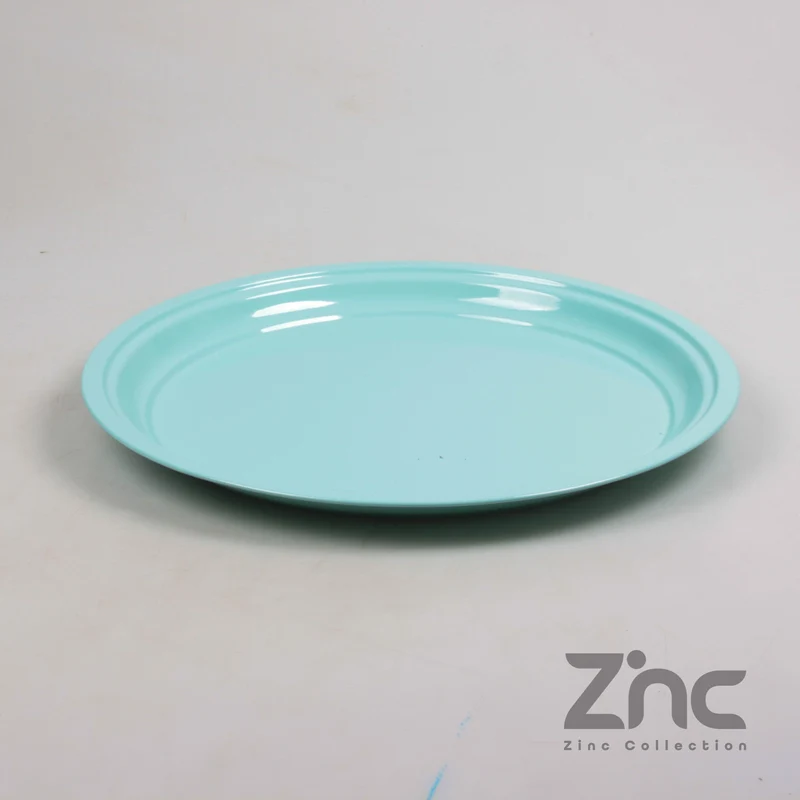 Zink-Grundplatte rund M 40 x 2,5 cm Pastell-Türkis