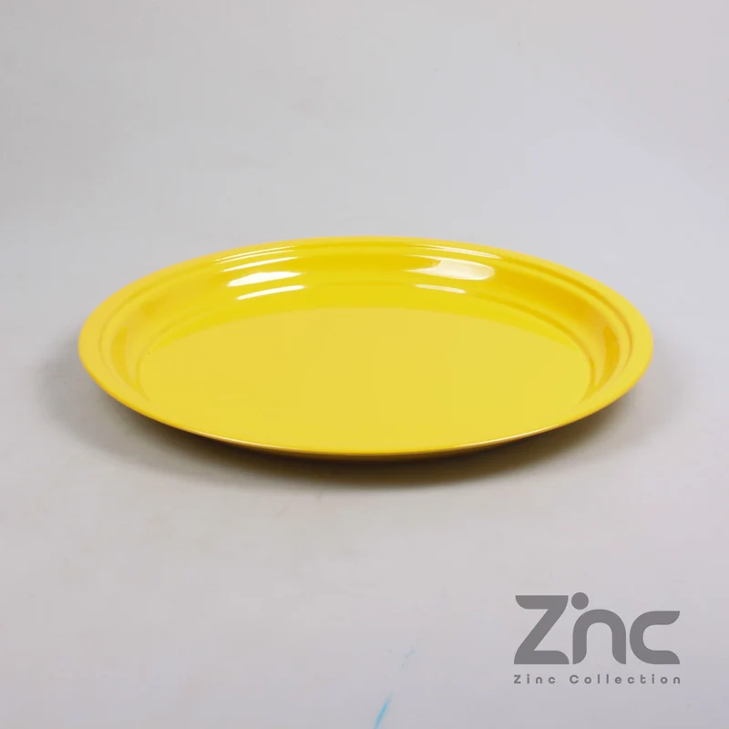 ZINK-GRUNDPLATTE RUND M 40X2,5 CM GELB