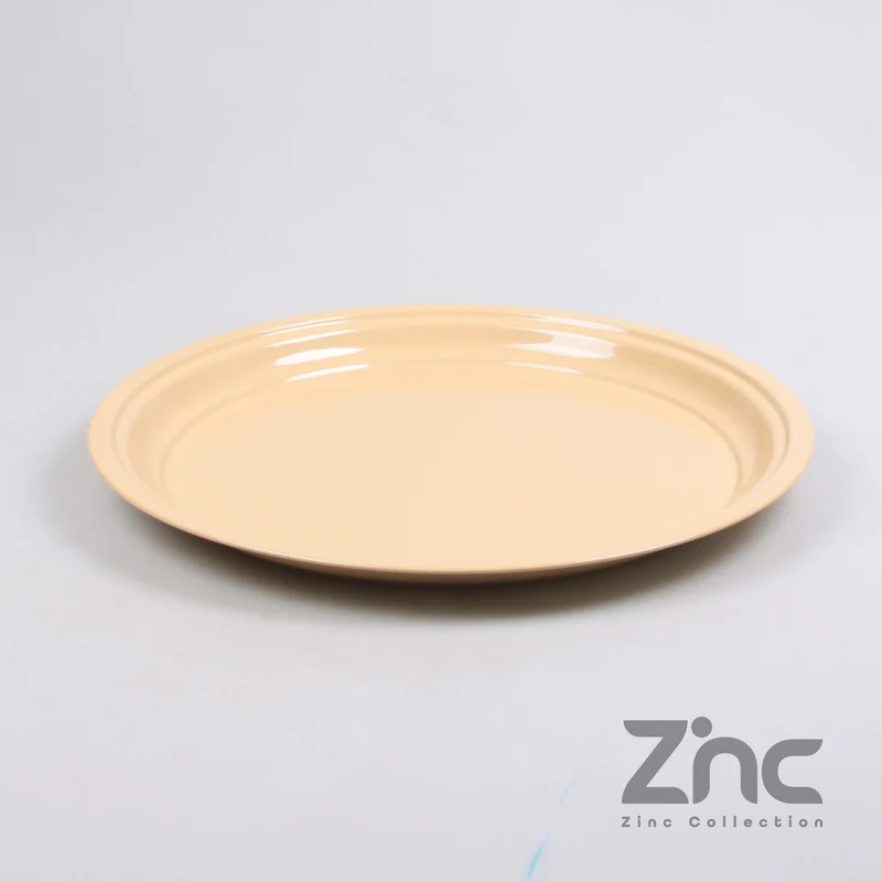 Zink-Grundplatte rund M 40 x 2,5 cm Kamel