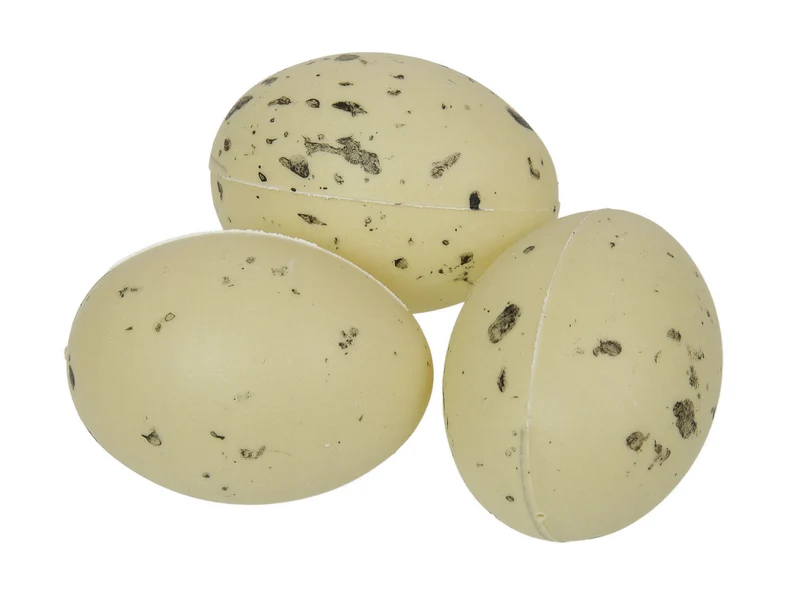ca. 48 Plastik-Kiebitzeier, grün, 5 cm