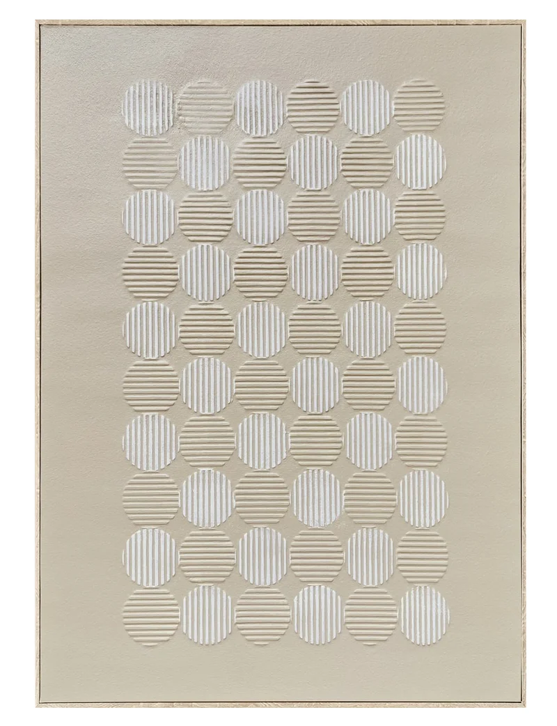 Malerei Punkte beige 60x80cm