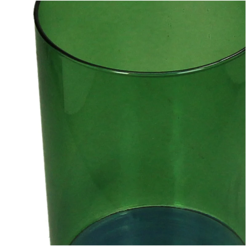 Vase aus Glas, mehrfarbig, 12 x 12 x 25 cm