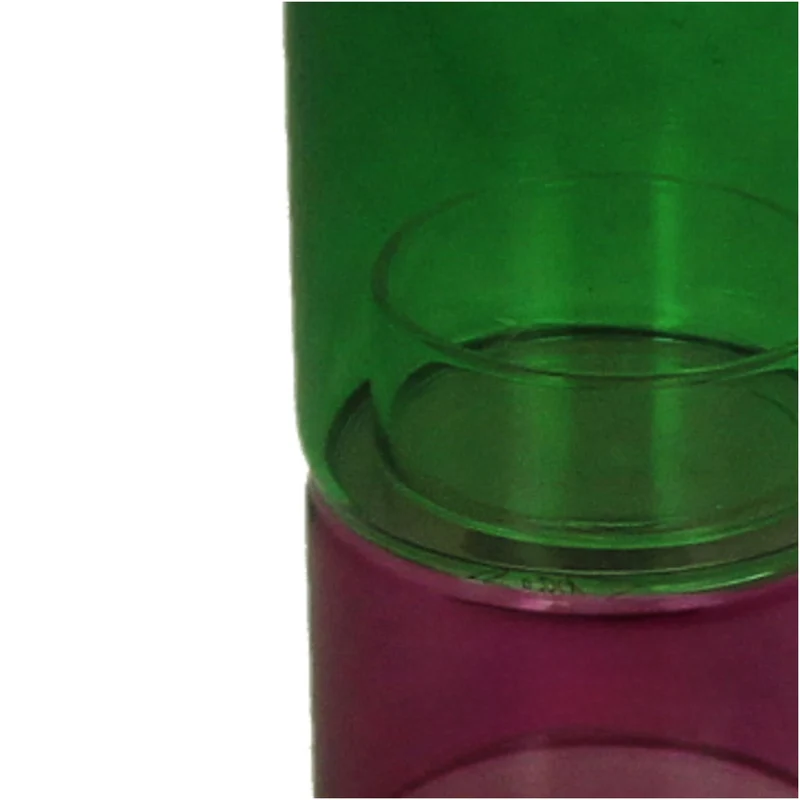 Kerzenhalter aus Glas, mehrfarbig, 6 x 6 x 17 cm
