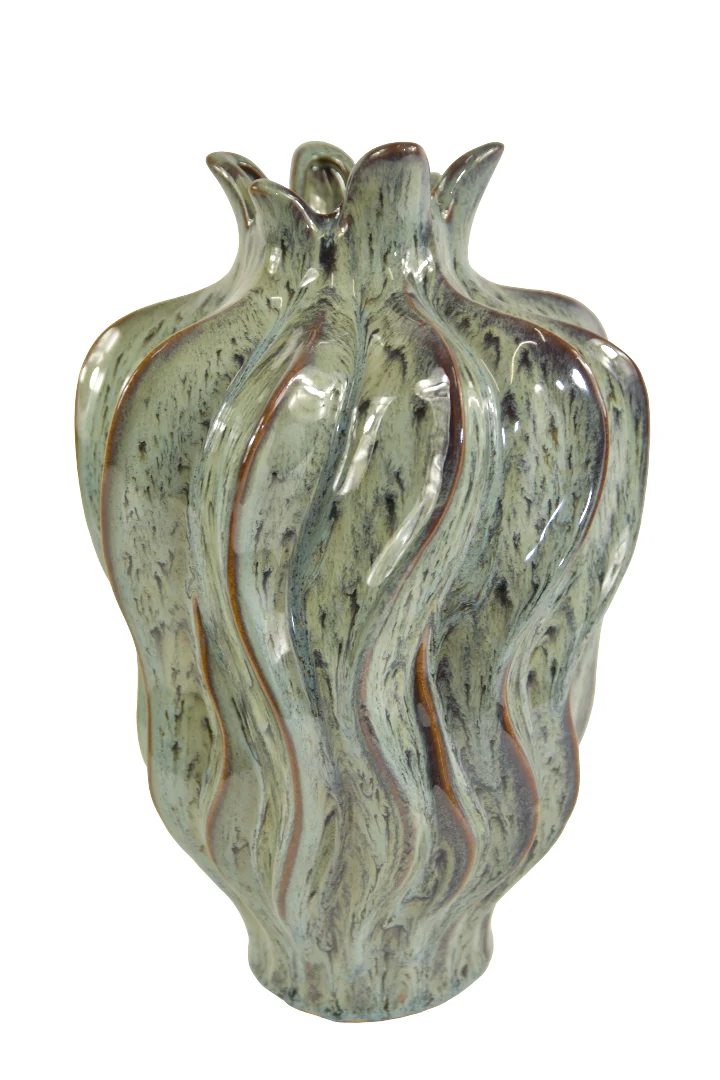 Dakota Vase D27 H39cm Grau/Mehrfarbig