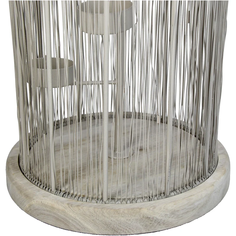 Kerzenhalter Elfenbein 21x21x42cm