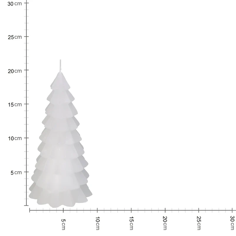Kerzen-Weihnachtsbaum, weiß, 10x10x20cm