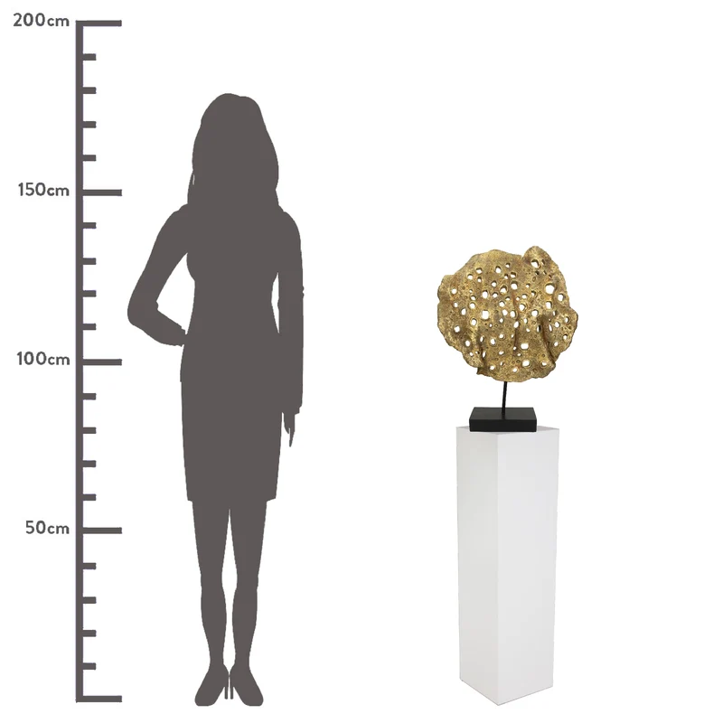 Korallenornament, Polyresin, Gold, 42 x 11 x 55 cm