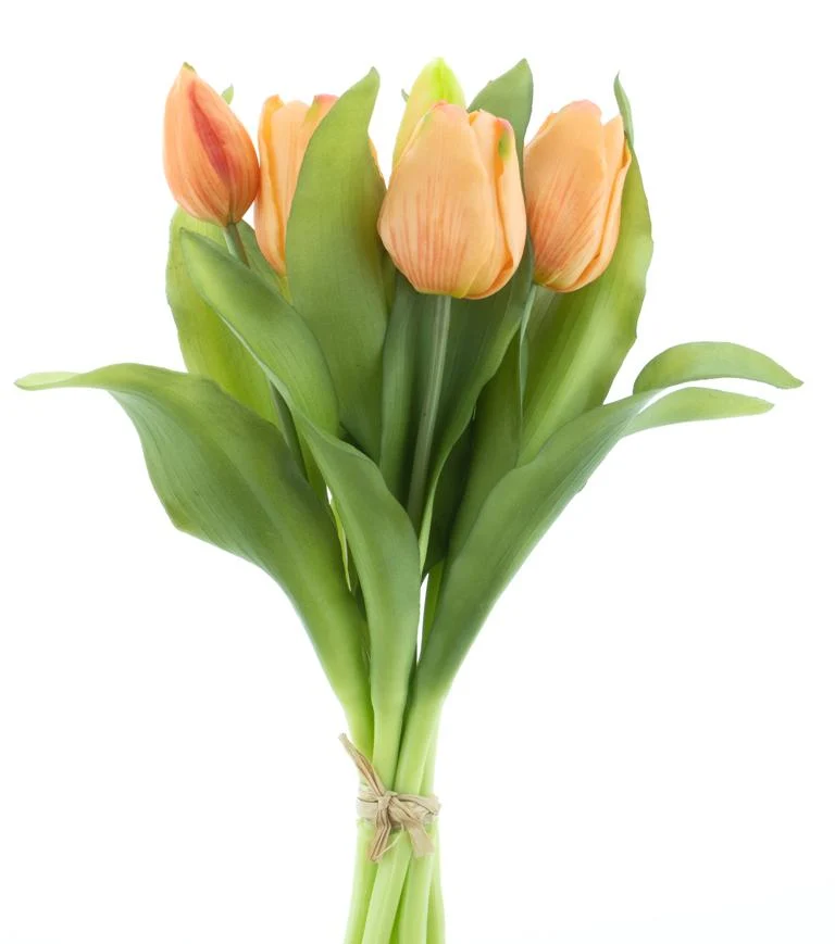 Real Touch Vermeer Tulpenstrauß Sally X7 Pfirsich 31cm