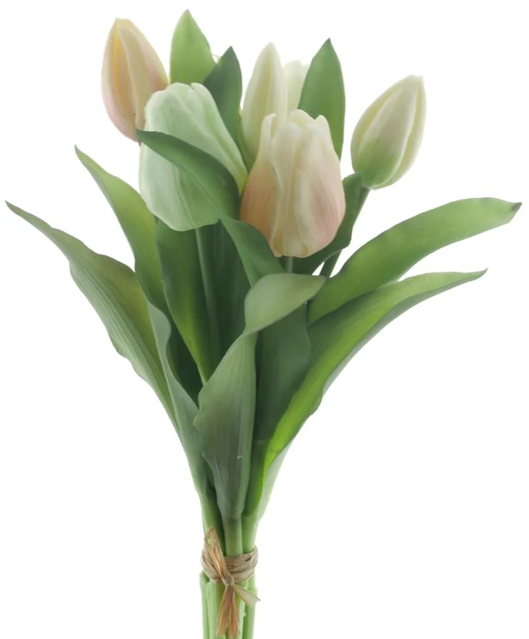 Real Touch Vermeer Tulpenstrauß Sally X7 nw gelb/grün Kombination 31cm