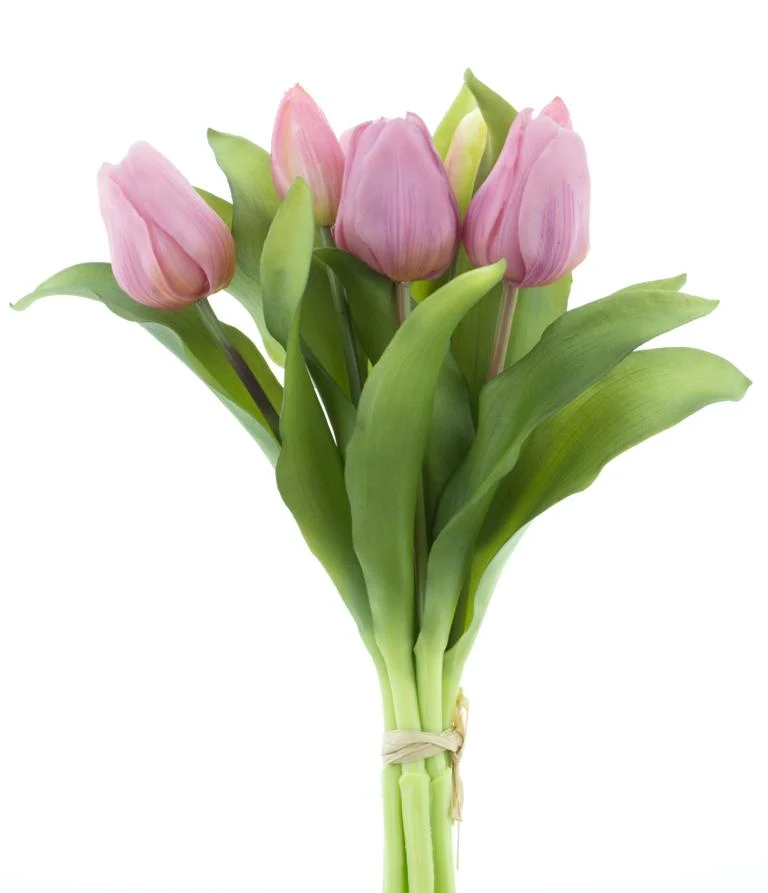 Real Touch Vermeer Tulpenstrauß Sally X7, malvenfarben, 31 cm