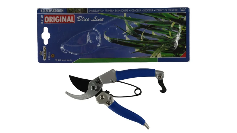 Metall-Schere 18 cm Damenmodell blau/grau