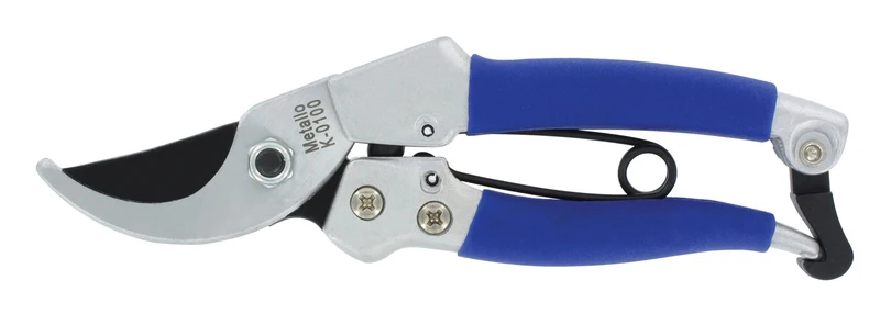 Metall-Schere 18 cm Damenmodell blau/grau