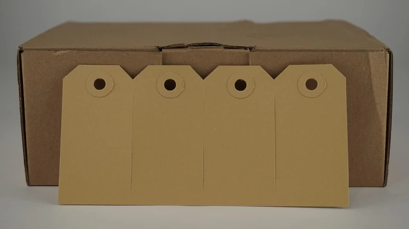 Kadolabels braun 40x80mm Box á 1000 Stück
